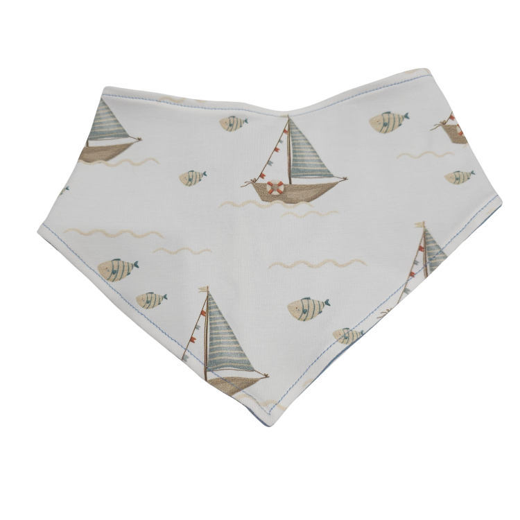 Wendehalstuch Küstenkind Boote Fische